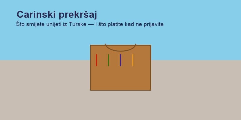 Putni kofer i pasoš na aerodromu pri povratku iz inozemstva